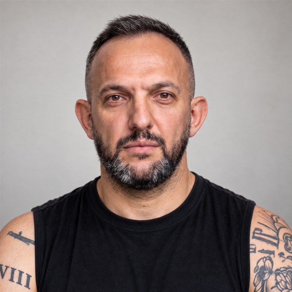 Ritratto di Andrea Spaziani, istruttore di Muay Thai e Kickboxing